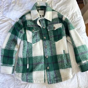 Avec Les Filles plaid coat like new